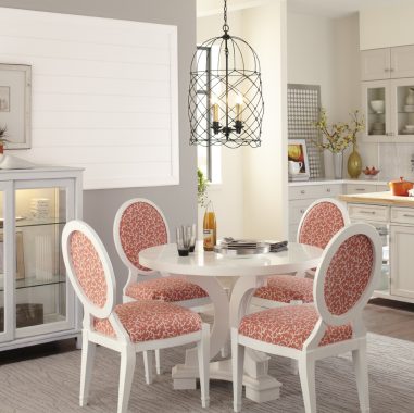 White and Coral Dine-in Kitchen