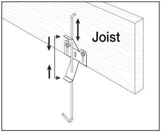 Or attach QUICKHANG brackets to joists and insert hooks