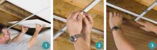 Cover a drop ceiling in 3 steps