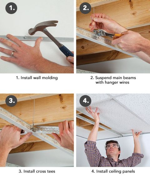 Ceiling Tile Installation Ceilings Armstrong Residential - How To Mount Ceiling