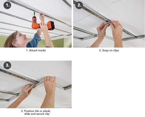 Ceiling Tile Installation Ceilings, How To Put In Drop Ceiling Tiles
