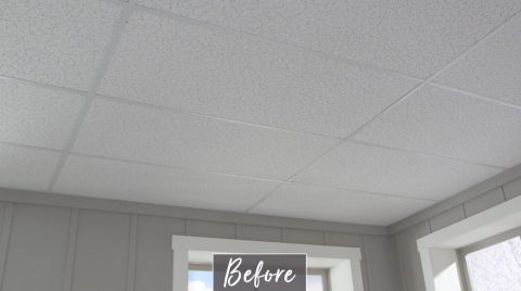Cover A Drop Ceiling Ceilings, How To Paint Drop Ceiling Tiles