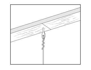 Installez les fixations pour fil et les fils de suspension