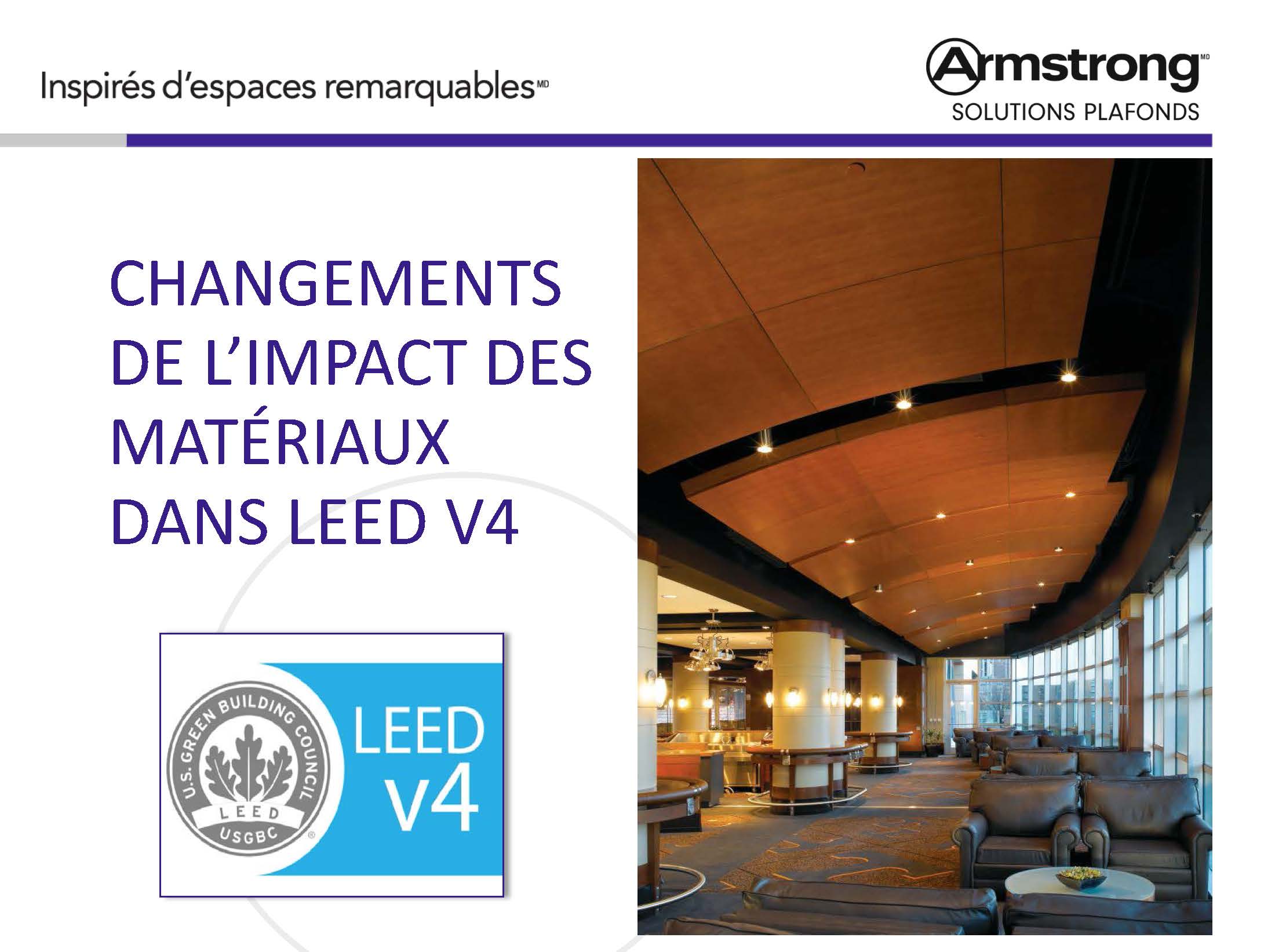 Changements d’impact des matériaux dans LEEDMD v4