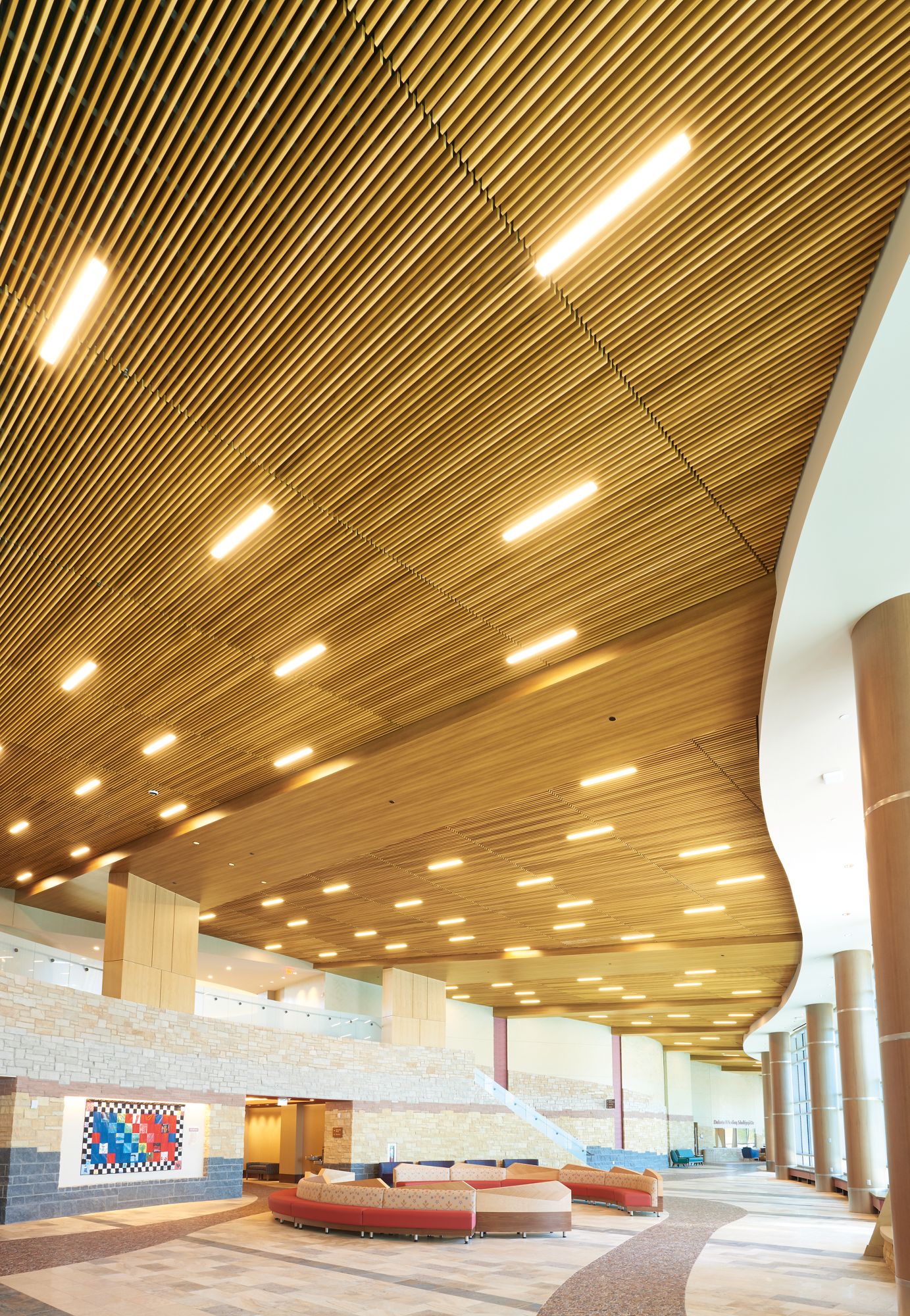 Wood Ceiling, Lobby, Education Center