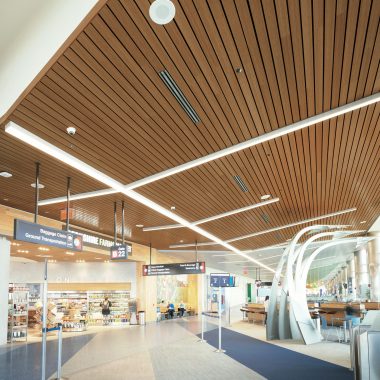 Woodworks Linear Veneered Planks, Linear Wood Ceiling System