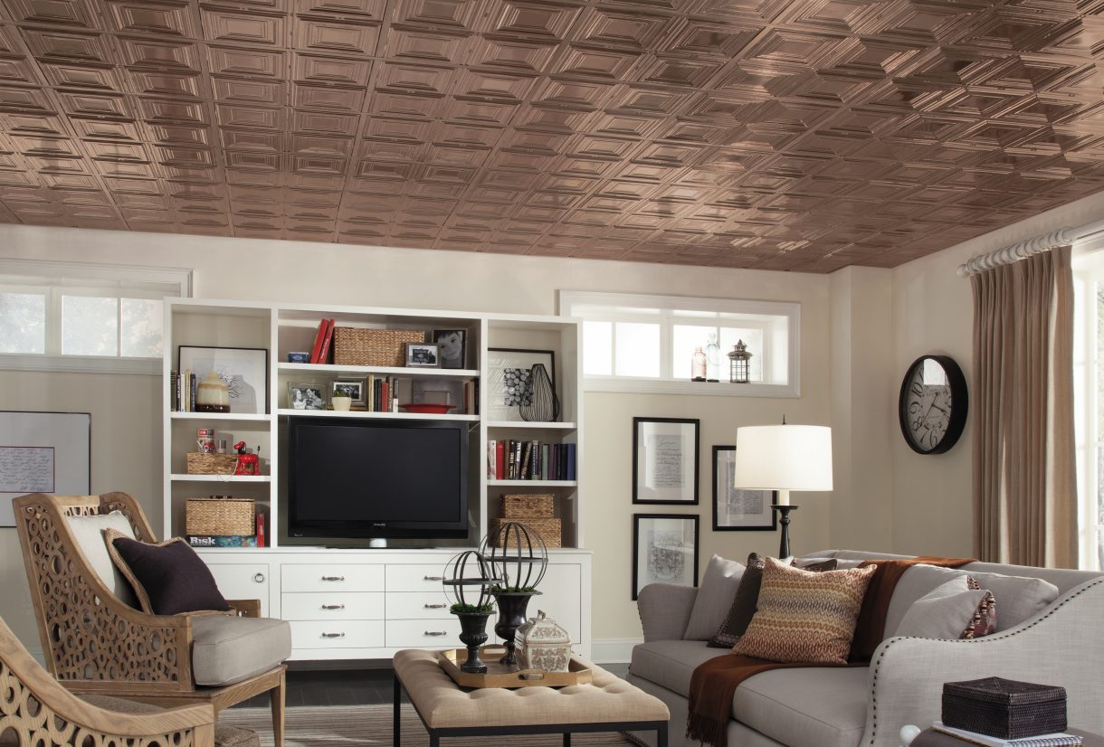 Rustic Copper Ceiling Tiles Shelly Lighting