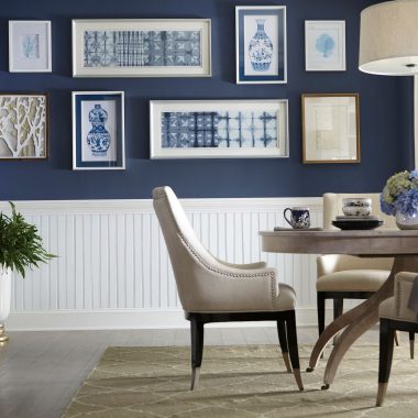 Traditional Dining Room with Classic Beadboard