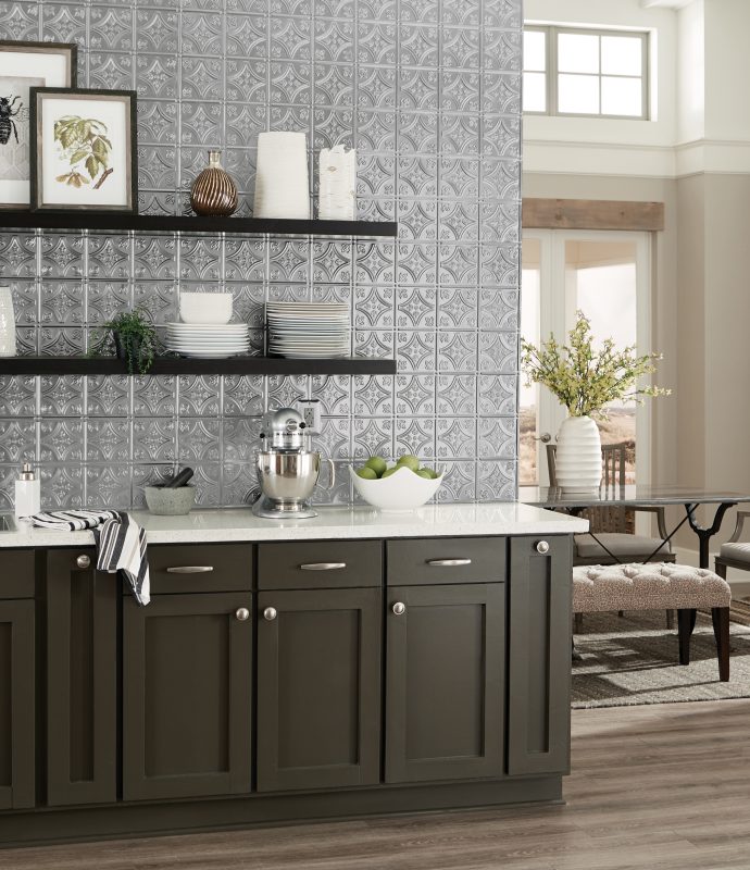 Antique Ceiling Tile Backsplash Shelly Lighting